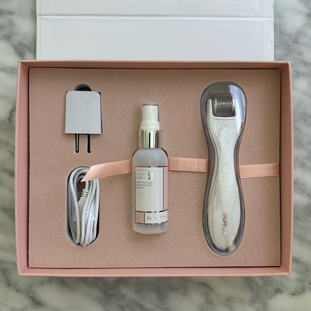 NEW Beauty Bio GloPro microneedling device with case